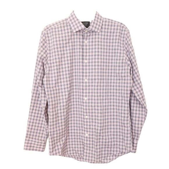 Nordstrom Other - NORDSTROM Men's Shop Non-Iron Trim Fit Dress Shirt 15.5 Purple Plaid EUC B58